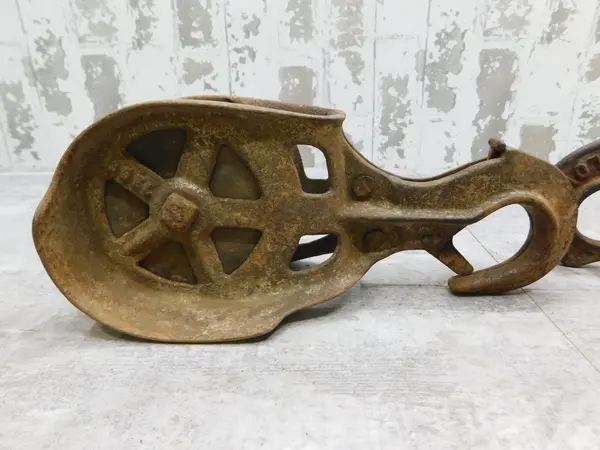 Farm/Barn Rope Pulleys, 2 Qty., Vintage, Antique, Collectible, Farm - Image 9