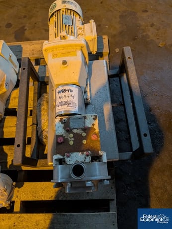 IDEX Wrightflow #130, Rotary Lobe Pump, Stainless Steel, with Nord gearbox, 2 hp motor, serial# 08B5798, 130 - Image 1