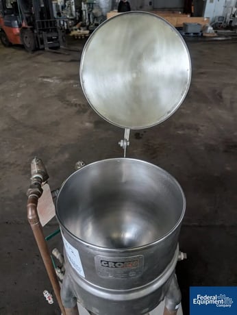 5 gallon Groen #5SP, Kettle, Stainless Steel, jacketed for 45 psi at 650° f, on legs - Image 6