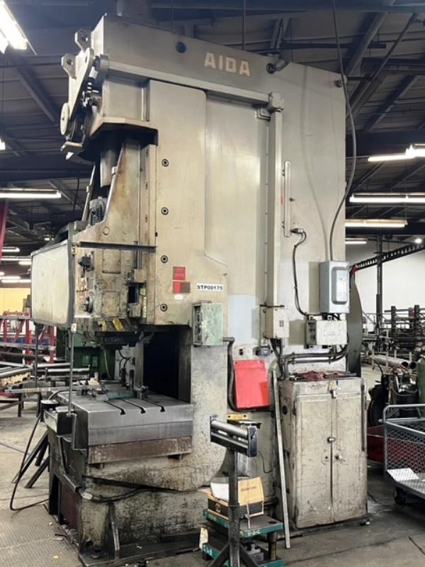 220 Ton, Aida #PC-20(2), OBS gap frame press, 9.8" stroke, 17.7" Shut Height, 33 SPM, air clutch, 1973 - Image 2