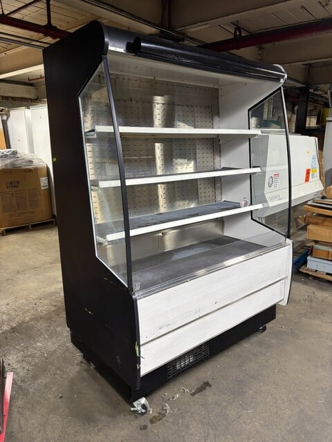 Federal Industrial #RSSM578SC-3, Black 59-1/4" Four Shelf Air Curtain Merchandiser - Image 1