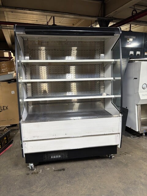 Federal Industrial #RSSM578SC-3, Black 59-1/4" Four Shelf Air Curtain Merchandiser - Image 2