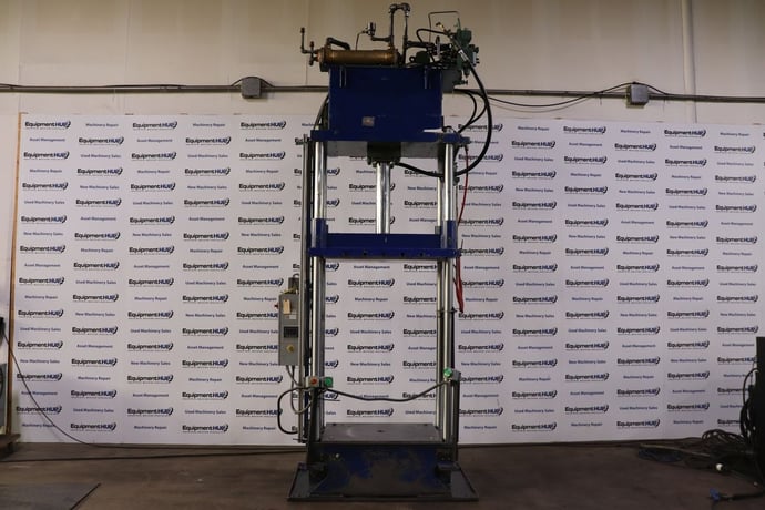 30 Ton, Hannifin #F-31101, 4-post hydraulic press, 25" stroke, Magnum Press control retrofit - Image 1
