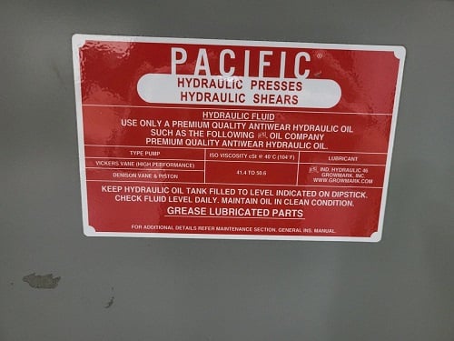 300 Ton, Pacific #300-OBL-10/60, straight side hydraulic press, 12" stroke, 50 HP, 2017 - Image 9