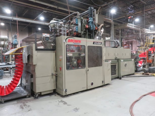 Brown #CS-5500, Quad Series Continuous Thermoformer, 50" x 50" mold, 155 ton form, 260 ton hold, 180 ton - Image 5