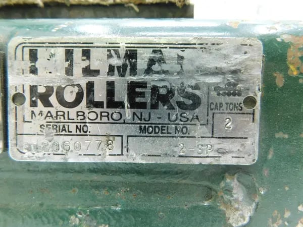 Rollers, Hilman #2-SP, Rollers, 2 Tons, Swivel Padded Top, 3 Qty. Used - Image 7