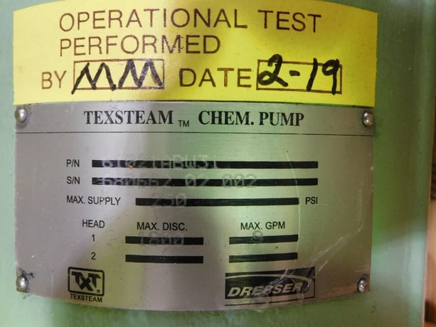 Dresser Texsteam #61021ABW31, Chemical Injection Pump, 9 GPM, 250 psi, 1800 max Disc., New 2 Available - Image 4