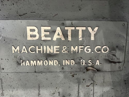 200 Ton, Beatty #20060N, hydraulic bulldozer type horizontal press, 15" stroke, 75 HP - Image 3