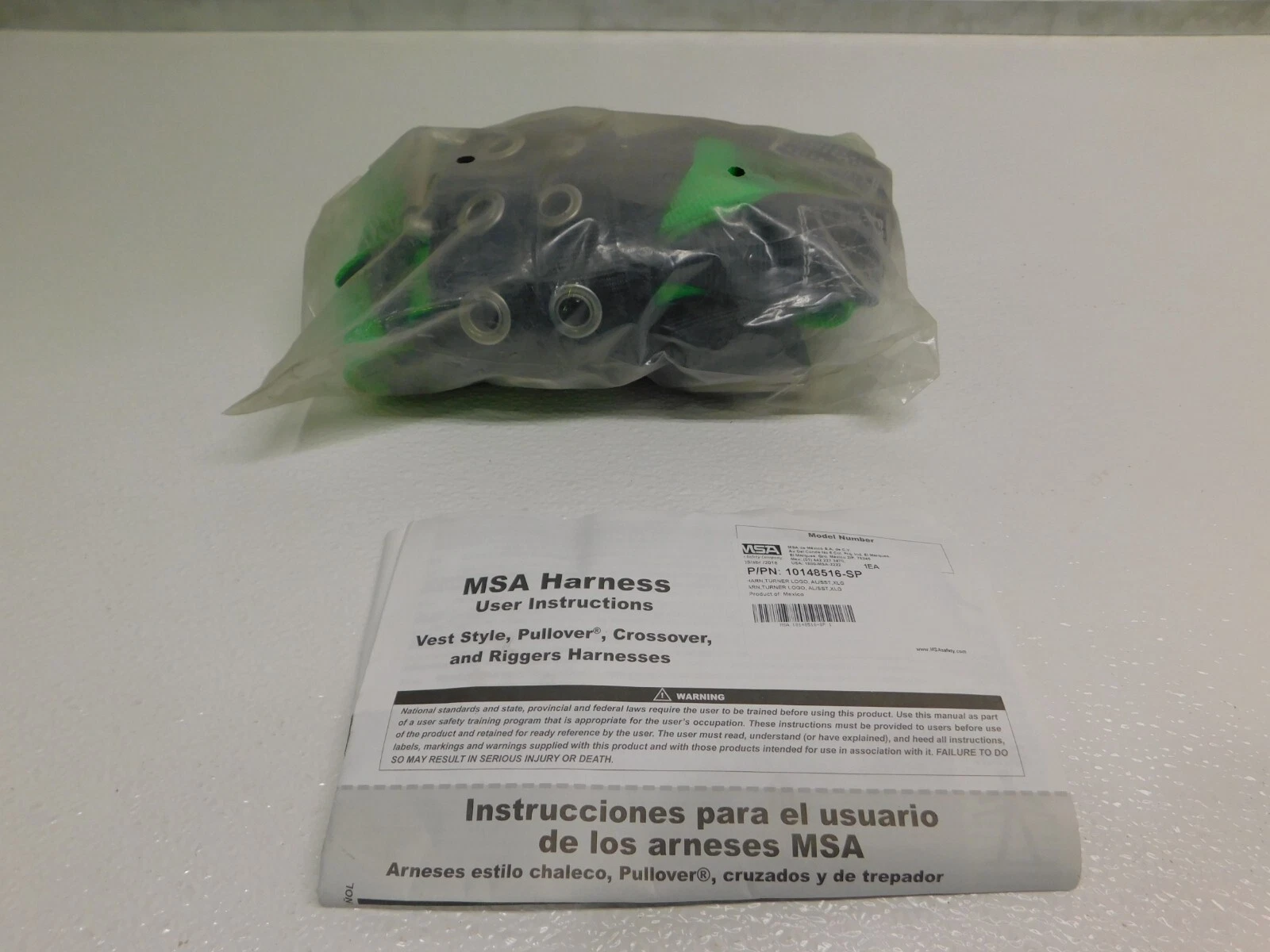 MSA #10148516-SP, Workman Safety Harness, Extra Large, Green, new - Image 1