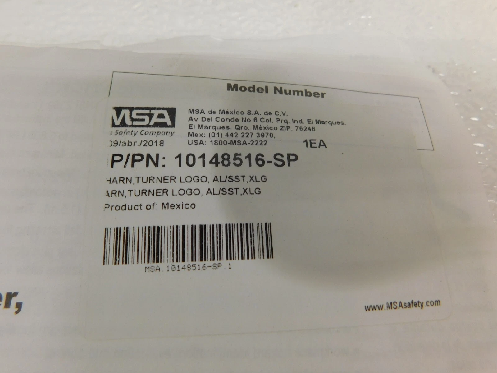 MSA #10148516-SP, Workman Safety Harness, Extra Large, Green, new - Image 2