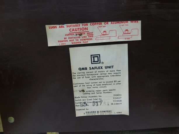 Square D, QMB-3220, QMB Saflex Panel Mount Switch, 200 Amps, 3 Pole, 240 VAC, (2 available) - Image 6