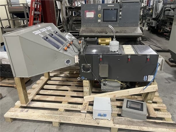 AEC #BD-2500R-4, 3 component gravimetric blender, 2500 lb/hr, pneumatic slide gates, 2017 - Image 1