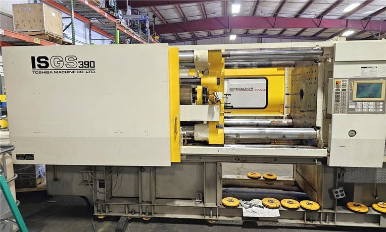 390 Ton, 41 oz., Toshiba #ISG-390, horizontal injection molder, 28.7" x 28.7" tie bar spacing, 49.2" - Image 3