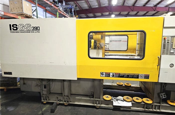 390 Ton, 41 oz., Toshiba #ISG-390, horizontal injection molder, 28.7" x 28.7" tie bar spacing, 49.2" - Image 7