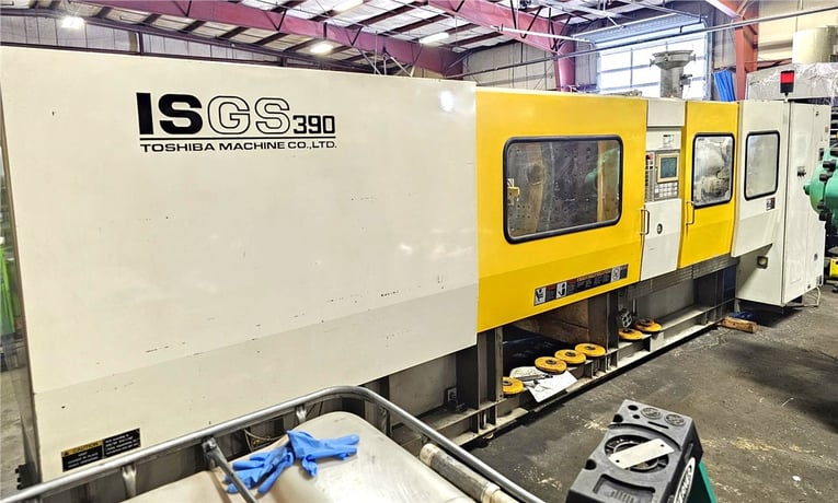 390 Ton, 41 oz., Toshiba #ISG-390, horizontal injection molder, 28.7" x 28.7" tie bar spacing, 49.2" - Image 9