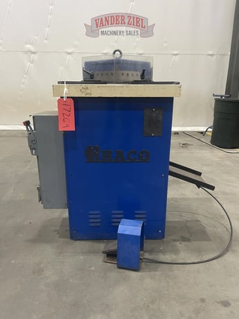 8" gauge x 8.66" Haco #Mini-220/4, hydraulic corner notcher, 25" x25" table, 90° cutting angle - Image 1
