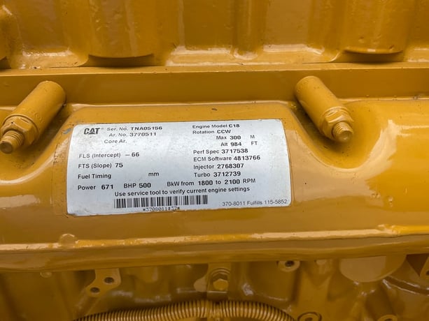 671 HP Caterpillar #C18-ACERT, diesel marine engine, 2100 RPM, Tier 3, sound attenuated enclosure 1 - Image 7