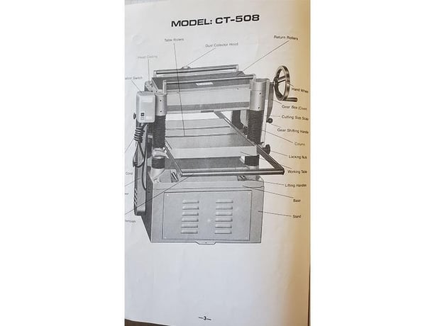 20" x 8" Lobo #CT-508, single sided straight knife planer, 16/20 FPM, 4-knife - Image 8