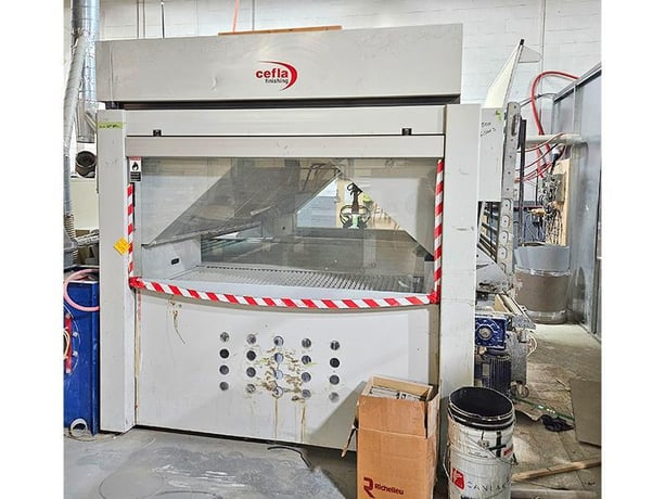 Cefla #Mito, spray system, Sorbib cleaning brush, reciprocating feed thru system for waterborne & solven - Image 9