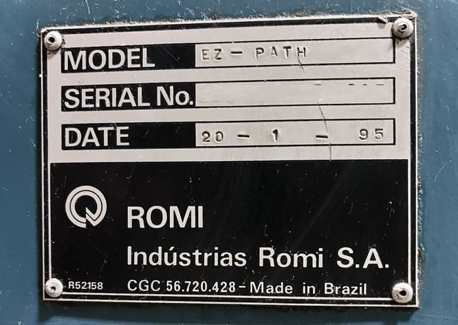 Bridgeport, Romi #EZ-Path, CNC engine lathe, 17" swing, 10" chuck, 6-jaw, A2-5, tailstock, 1995 - Image 10