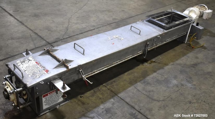 American Process #S009-5434/SCH, Screw Conveyor, 304 Stainless Steel, top infeed 20" x 0', bottom discharge - Image 4