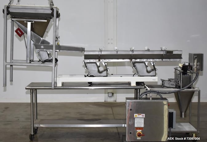 Weigh Right #IQ-SHUTTLE SP, Linear Bulk Dribble Scale. Infeed hopper with Syntron model BF-2-B magnetic - Image 2