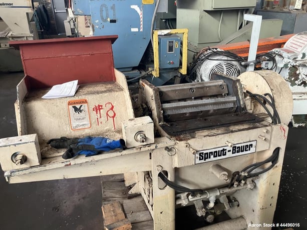 5" Andritz Sprout-Bauer #DSF1518, Plastic Granulator, 30 HP, Film Recycling, 5" x 18" blow-in in-feed hopper - Image 1