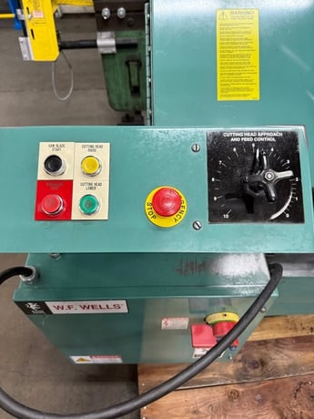 9" x 17" W.F. Wells #W-9-1, horizontal bandsaw, 70-380 FPM, 138" x 1" x .035"blade size, 3 HP - Image 3