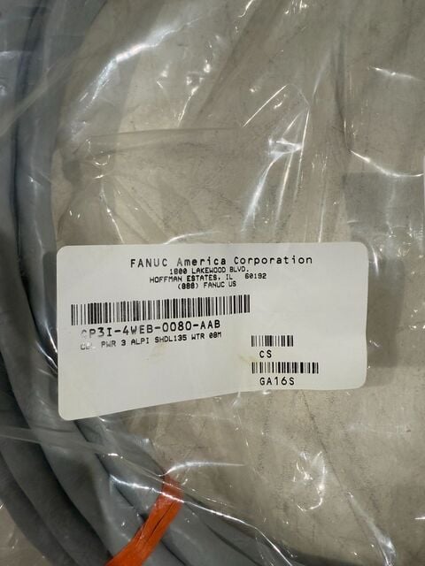 Fanuc #CP3I-4WEB-0080-AAB, Cables, 8-meter length, New - Image 2