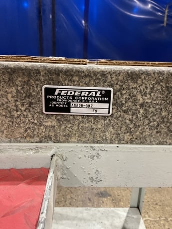 Federal Products #A582B-302, Granite Inspection Bench w/Stand, 24" x 24" x 5" Plate - Image 2