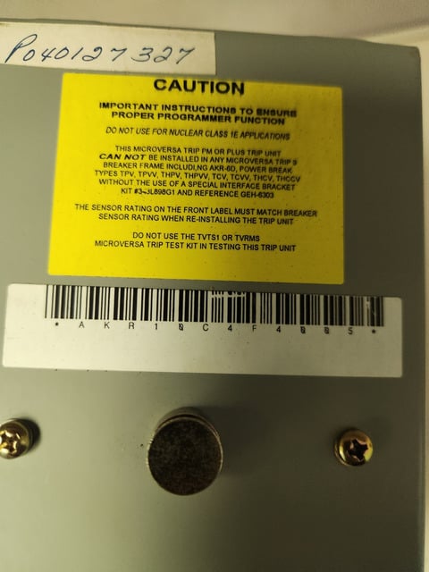 General Electric Microversa Trip #AKR10C4F4005, Trip Unit, 4000 Amps, for GE AKR-Series Circuit Breakers - Image 2