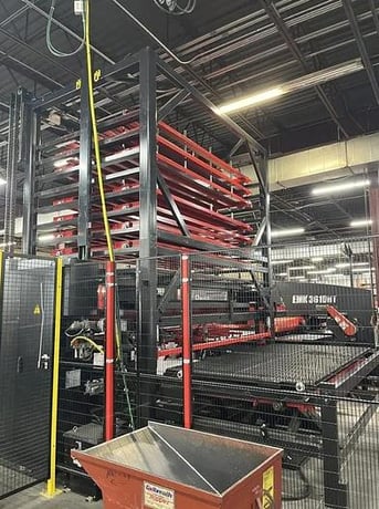Amada #ASIII-MP300, automatic sheet tower loader, 49 suction cups, 2 magnets, 16-98 FPM, FMS Control, 2011 - Image 3