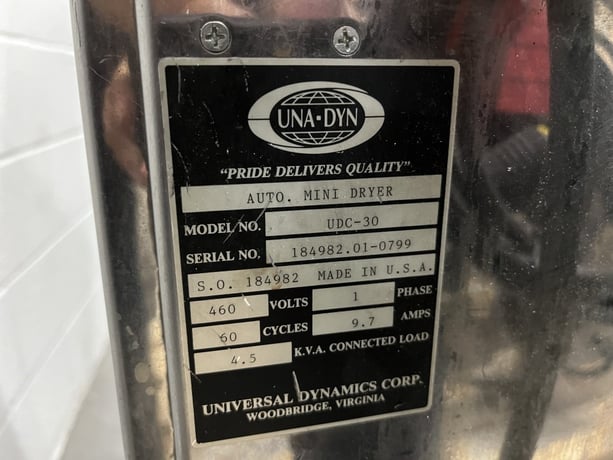 Una-Dyn #UDC-30, Dehumidifying Hopper Dryer & Auto Mini Dryers, Lot of 3, 460 V - Image 2