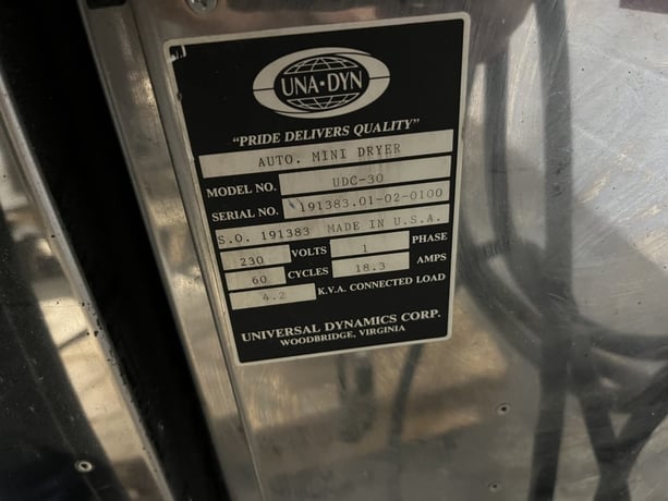 Una-Dyn #UDC-30, Dehumidifying Hopper Dryer & Auto Mini Dryers, Lot of 3, 460 V - Image 6