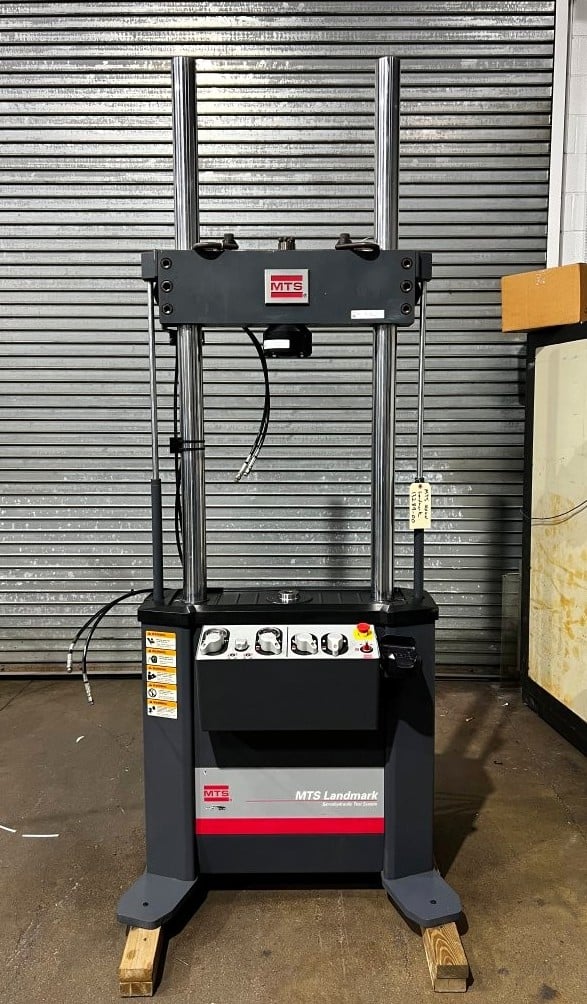 22 KIP (100kN) MTS #370.10, Landmark Fatigue Testing Load Frame, 2 Column, 21" between columns - Image 1