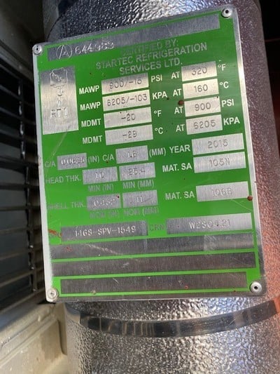 125 HP Ariel #JGQ/2, reciprocating compressor, 125 HP @ 1785 RPM Baldor A44-4168-1796, 1 stage, 2015 - Image 8