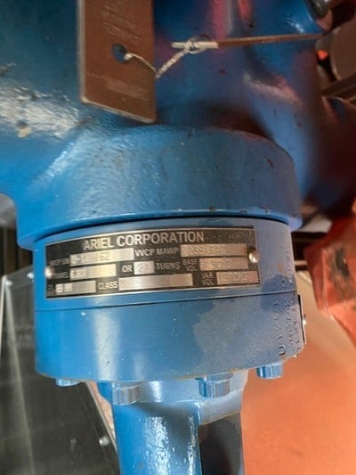 125 HP Ariel #JGQ/2, reciprocating compressor, 125 HP @ 1785 RPM Baldor A44-4168-1796, 1 stage, 2015 - Image 9
