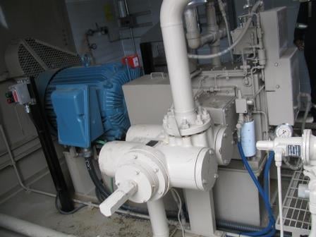 125 HP CIP #PXT-2, electric reciprocating compressor, 2-stages, 2007 - Image 1