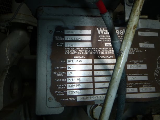 520 HP Ariel #JGJ/2, reciprocating compressor, 2-stages, 520 HP @ 1800 RPM Waukesha H24GL, 1998 - Image 8