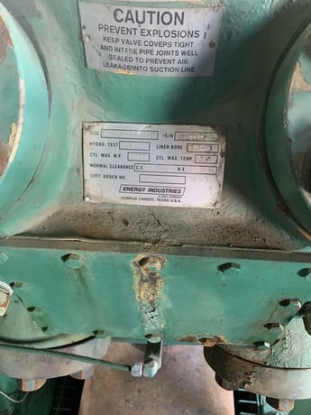 900 HP Energy Industries #FE765C-2, reciprocating compressor, 2-stages, 900 HP @ 889 RPM Teco Westinhouse - Image 7