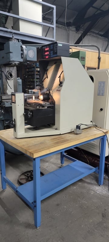 14" Dorsey Gage, comparator, 0Micro View 2-Axis digital read out, Global Industrial maple top workbench - Image 2