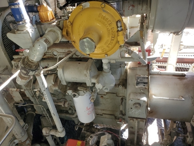 100 HP Sullair #PDH12L-35-288, screw compressor, Catepillar 3304, 2003 - Image 2