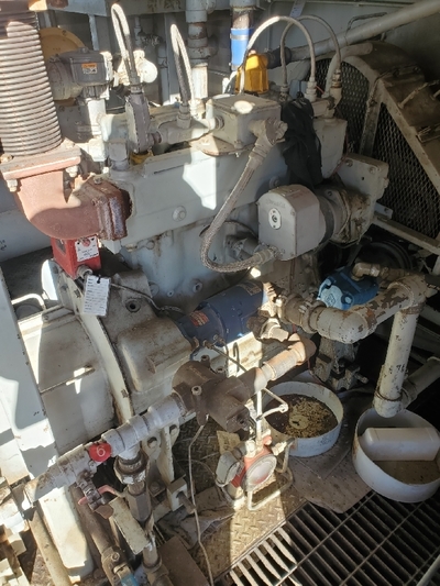 100 HP Sullair #PDH12L-35-288, screw compressor, Catepillar 3304, 2003 - Image 5
