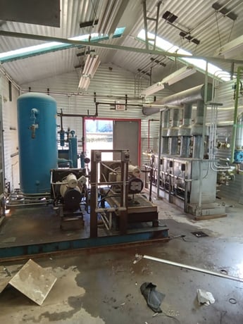 Mattei #C-64-M, rotary vane air compressor & package, 150 psig, PASC C, enclosure, skid, 1979 AS-IS - Image 9