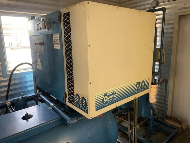 90 SCFM, 175 psig, Quincy #QMB20ACA32E, dual air compressor, Fr.254-T, PASC B, 3479 RPM, 20 HP, enclosure - Image 6