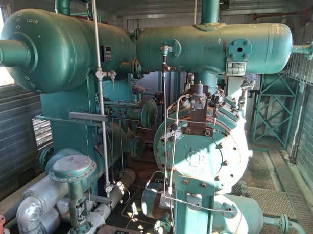 44 HP Gardener Denver #RlAID, reciprocating piston compressor, #81404YLF1A0 dr, 675 RPM, 1981 AS-IS - Image 7
