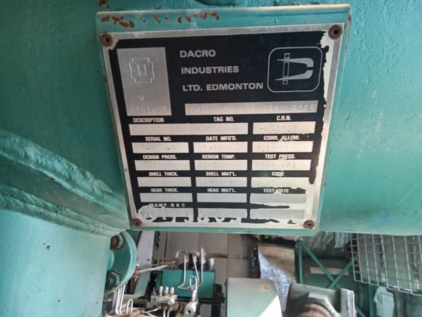44 HP Gardener Denver #RlAID, reciprocating piston compressor, #81404YLF1A0 dr, 675 RPM, 1981 AS-IS - Image 10