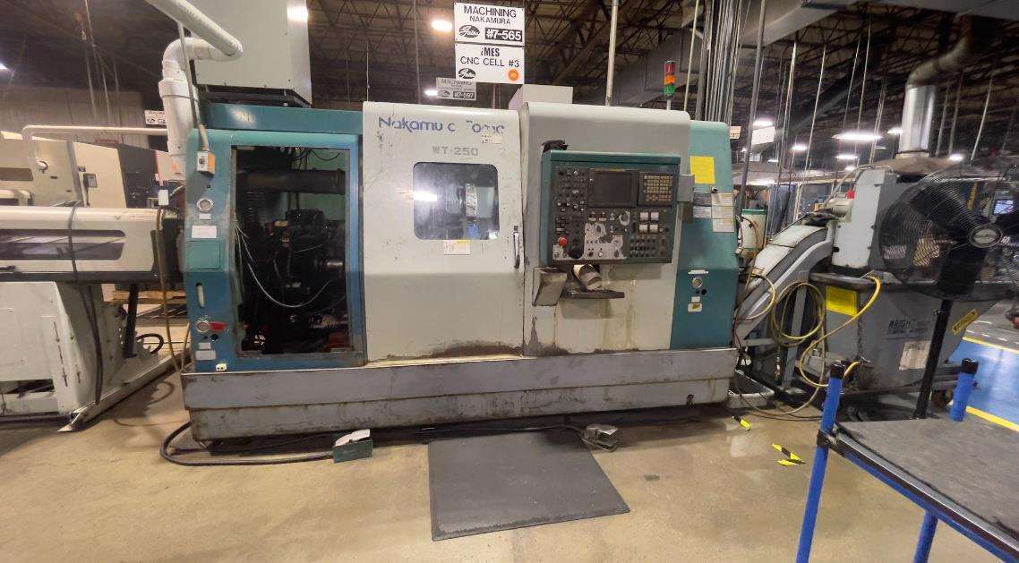 Nakamura -Tome #WT-250, CNC lathe, 5-Axis, 8" chuck, 2.5" bar, bar feeder, chip conveyor, 2001 - Image 1