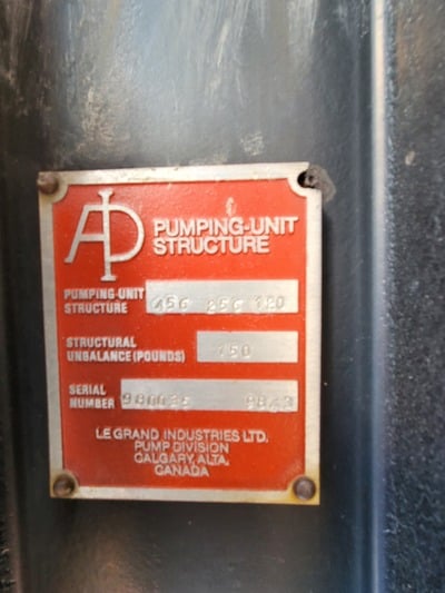 456 Legrand Industries #456-256-120, pump jack, 1997 - Image 2