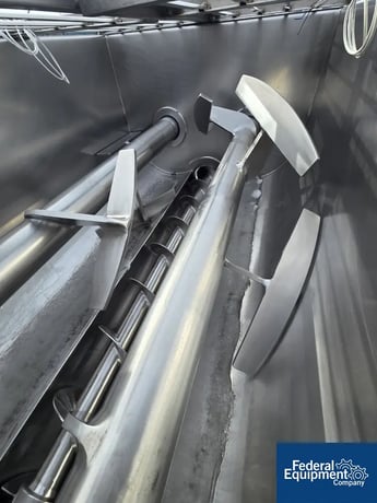Weiler #M305A, Unload screw discharge mixer, Stainless Steel twin overlapping paddles, central outfeed screw - Image 8
